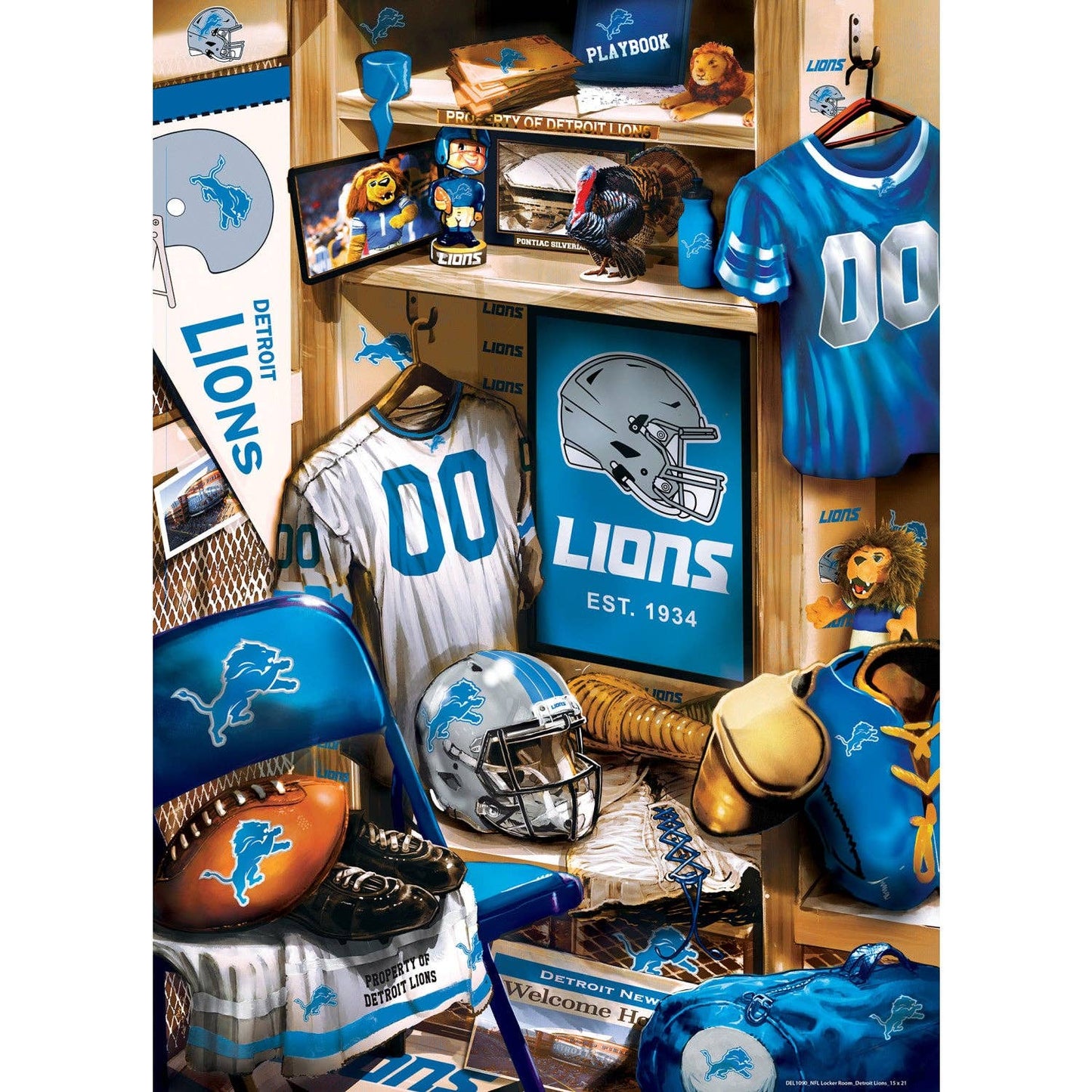 Detroit Lions - Locker Room 500 Piece Puzzle