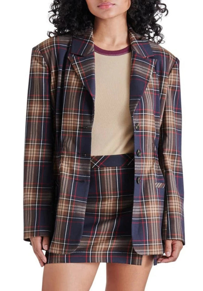Steve Madden Frida Plaid Blazer