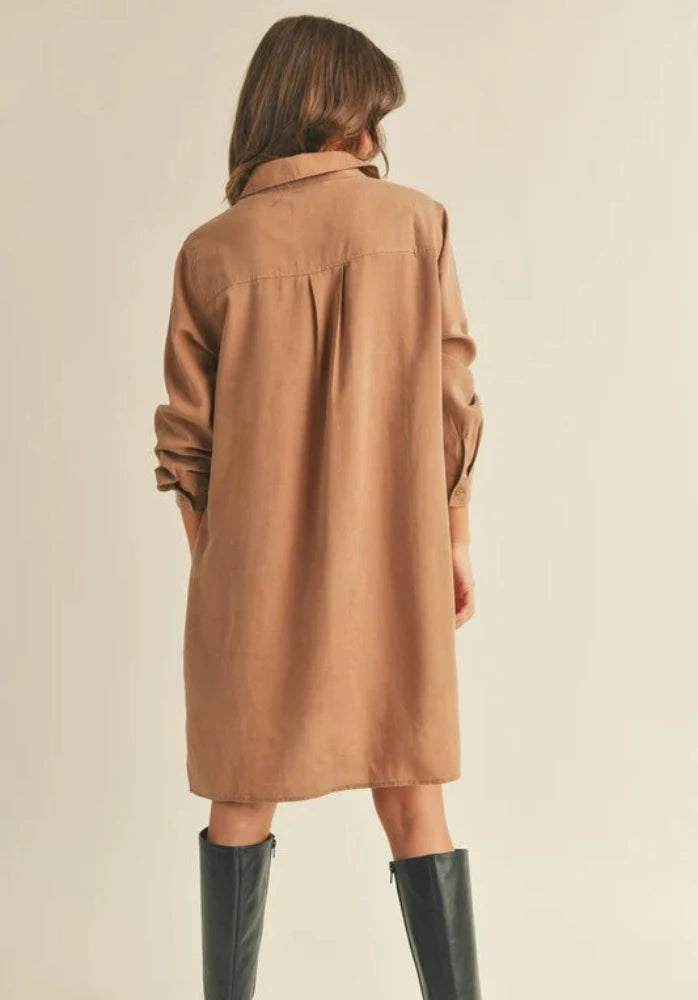 Mocha Shirt Dress
