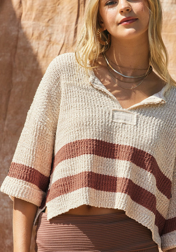 Striped Cropped Sweater