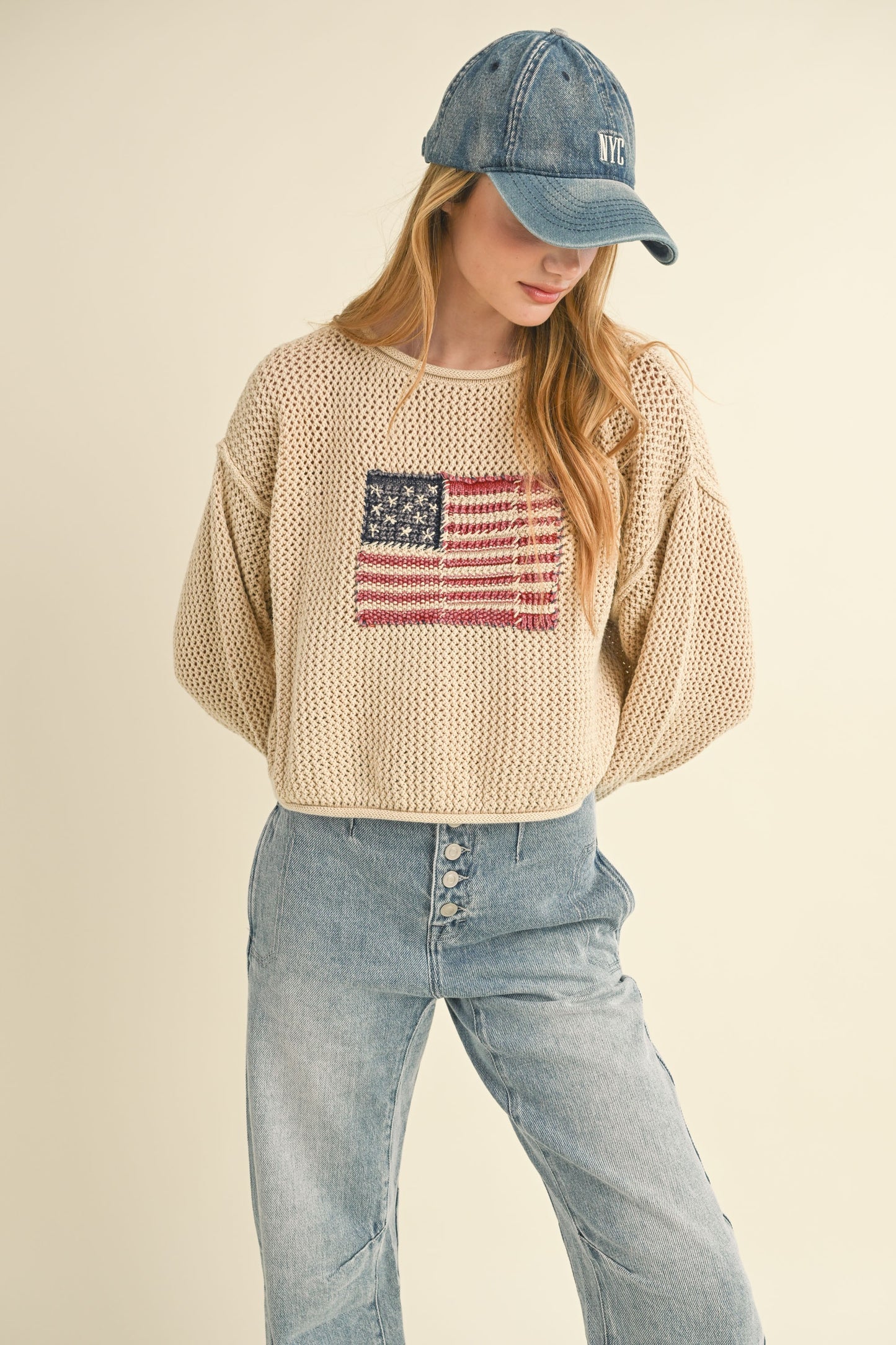 American Flag Sweater
