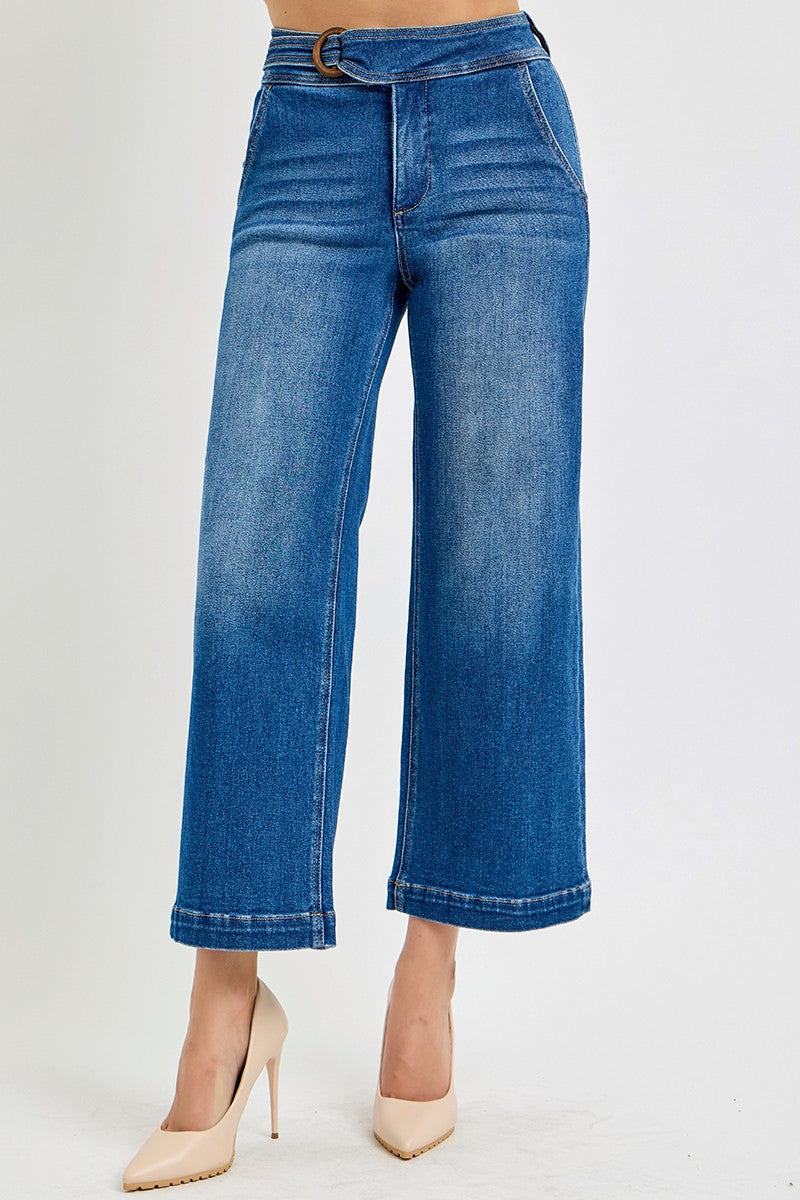 High Rise Crop with Belt