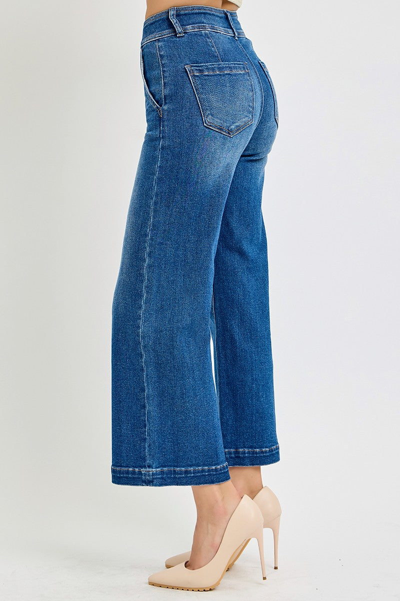 High Rise Crop with Belt