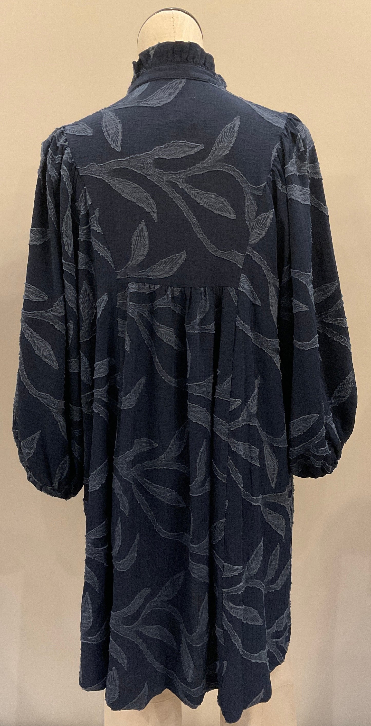 Jacquard Navy Dress