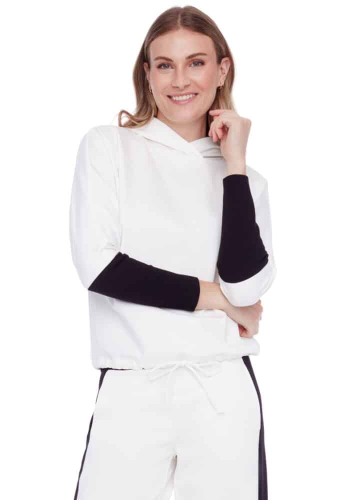 ILTM Annie StripedArmband Cropped Hoodie