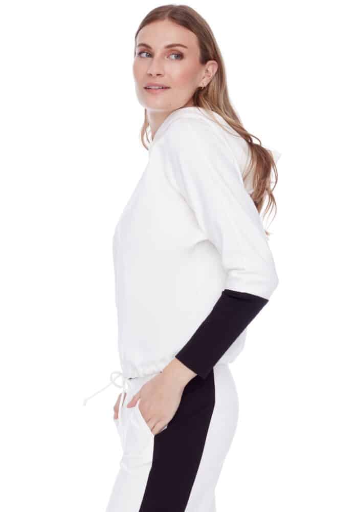 ILTM Annie StripedArmband Cropped Hoodie