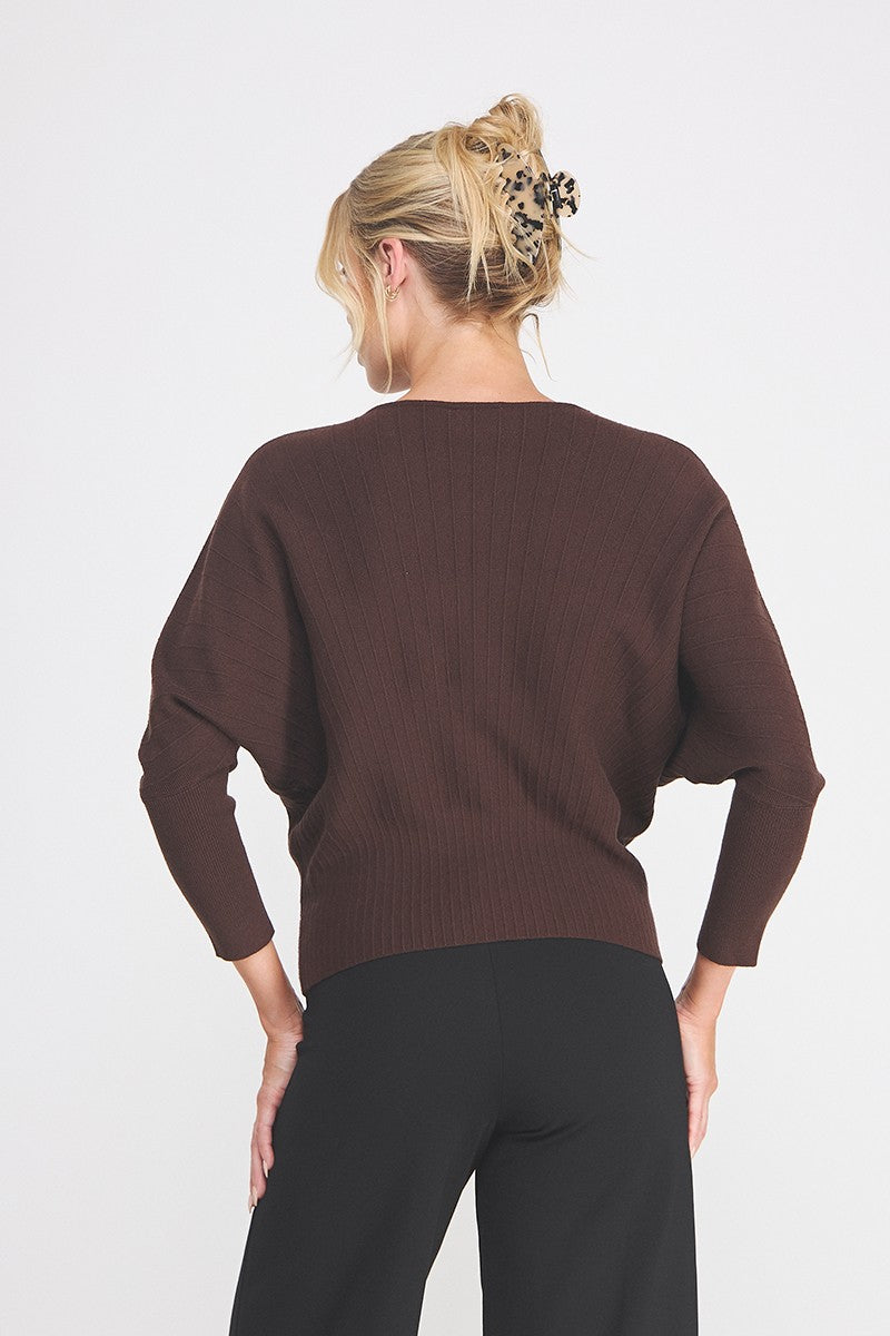Chocolate Dolman Sweater