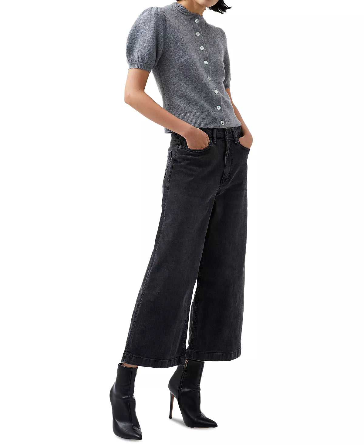 Vhari Puff Sleeve Cardigan