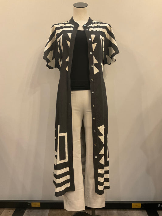Print Dress with Tie