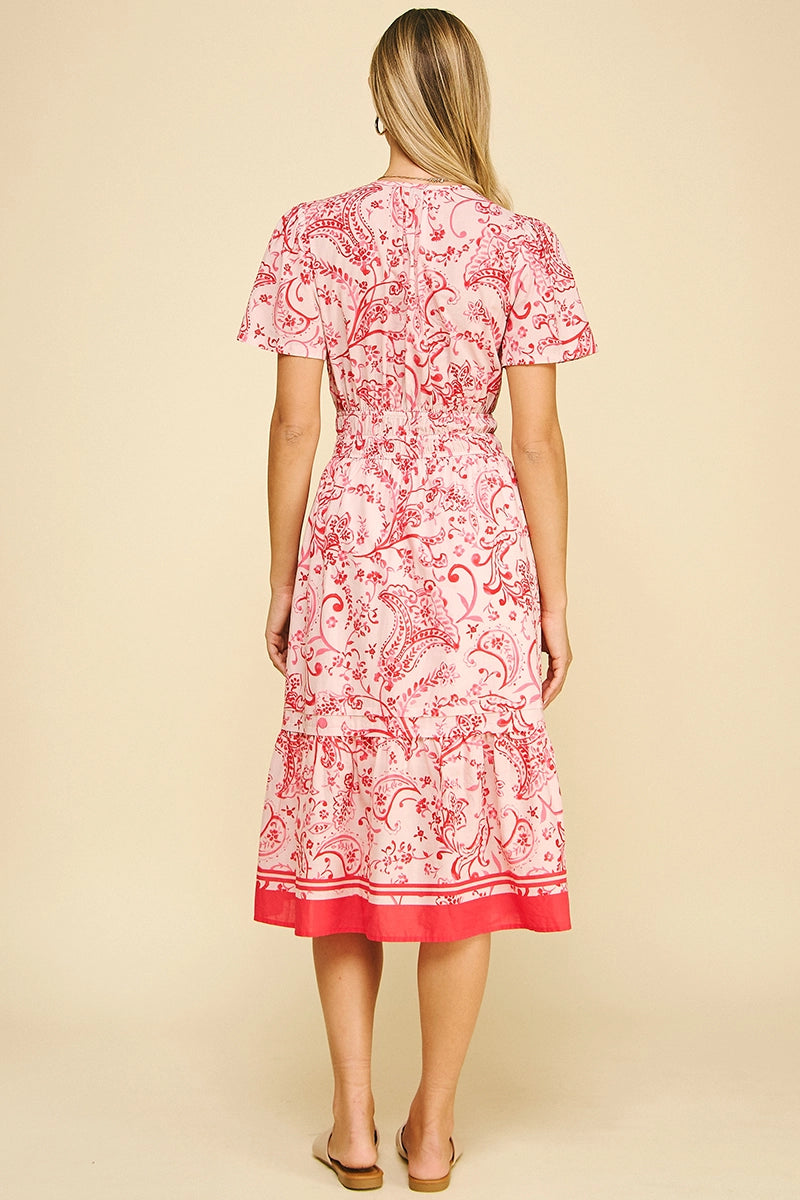 Paisley Print Midi