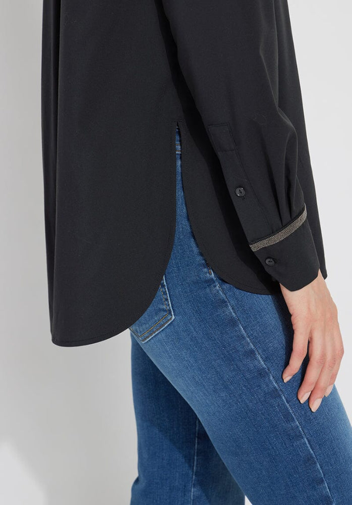 Lysse Stasia Micro Beaded Shirt/Black