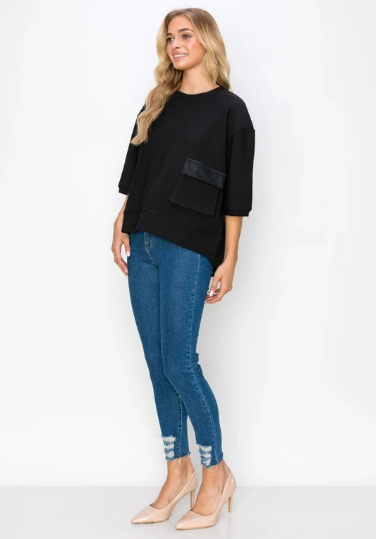 Karen Knit Crepe Top