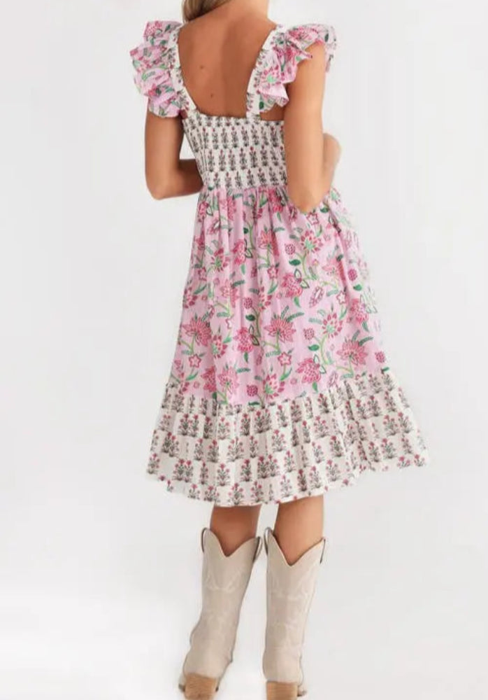 Zoe Dress in Strawberry Fields