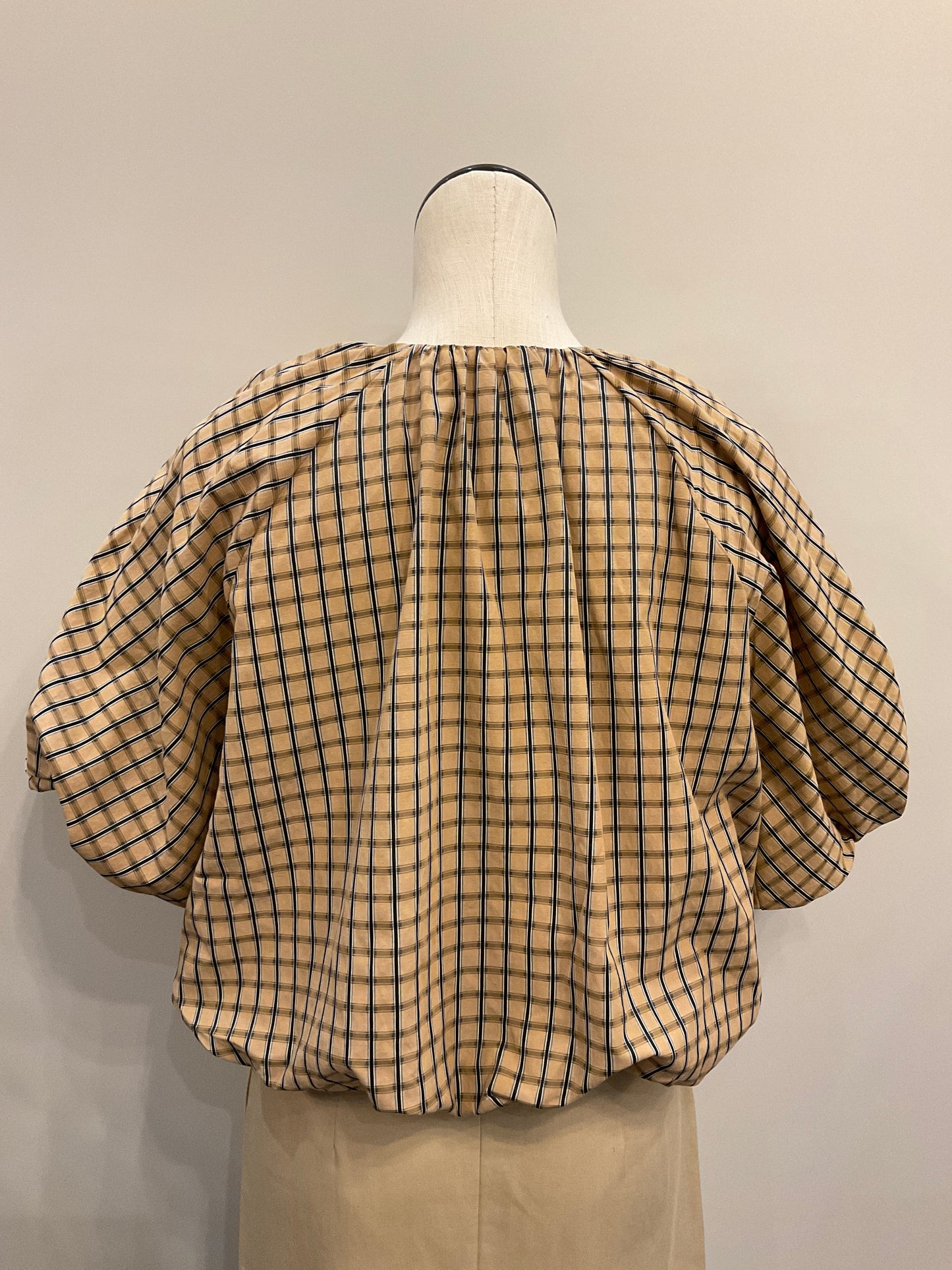 Camel Balloon Sleeve Top