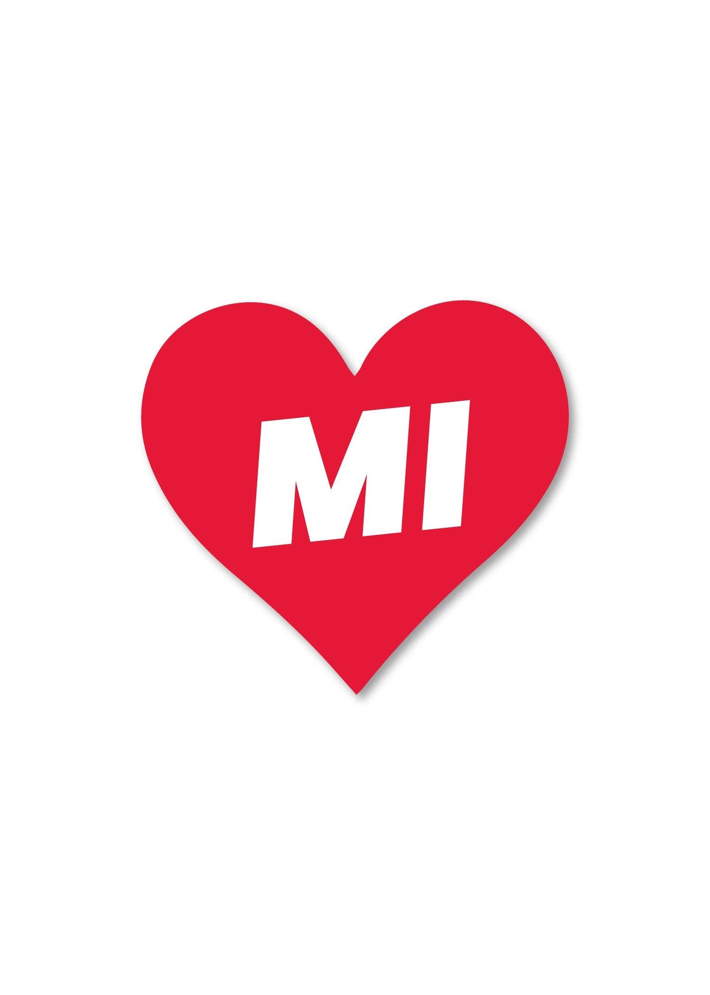 Love Heart Sticker - MI