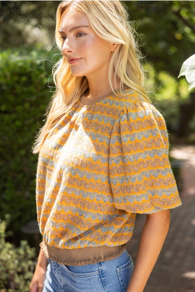 Bubble Sleeve Knit