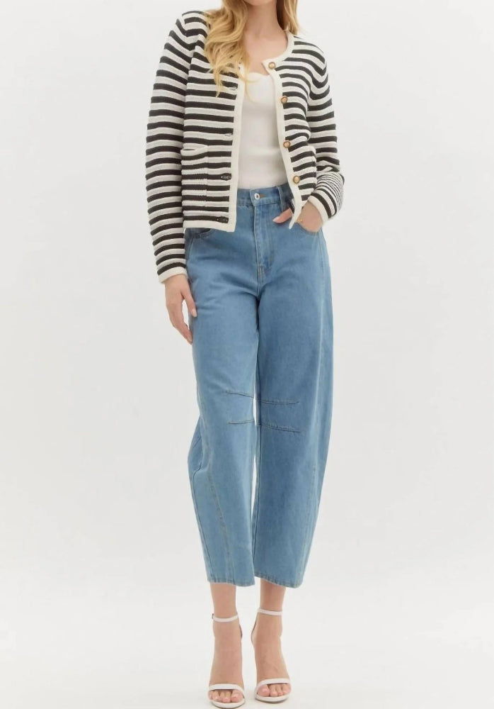 Black and Cream Cardi