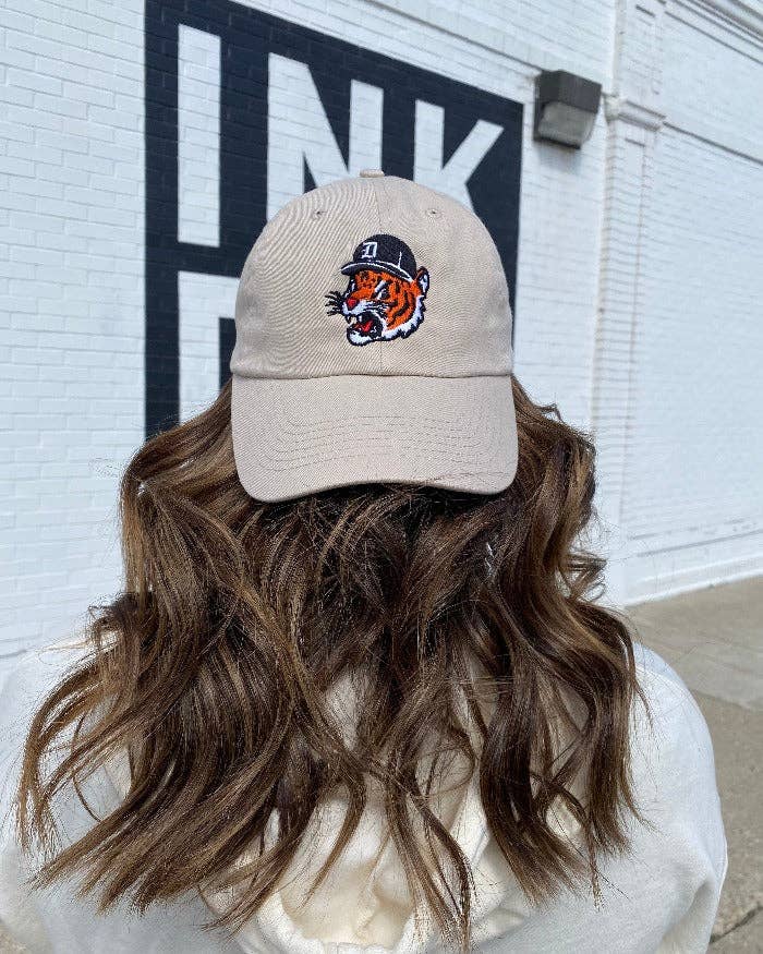 Ink Detroit Motor City Kitty Dad Cap - Natural