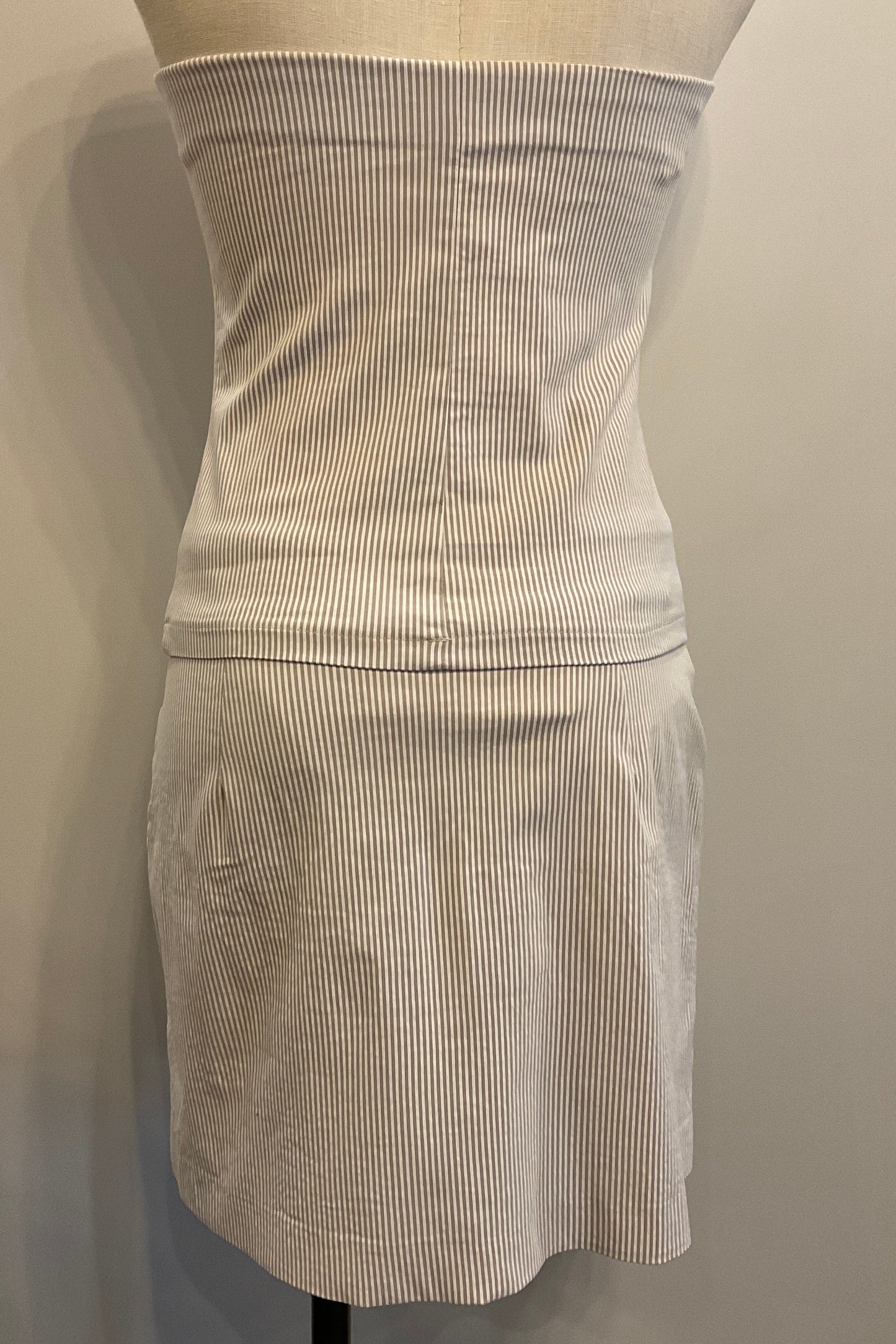 ILTM Shira Beige Striped Techno Skort