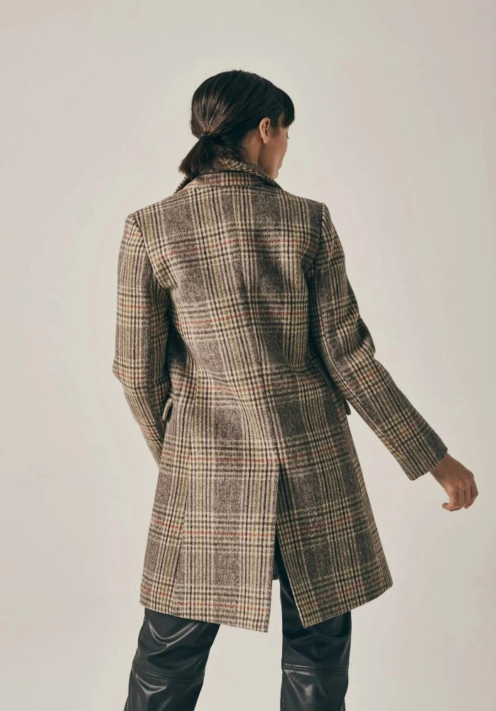 Lara Plaid Double Breasted Jacket