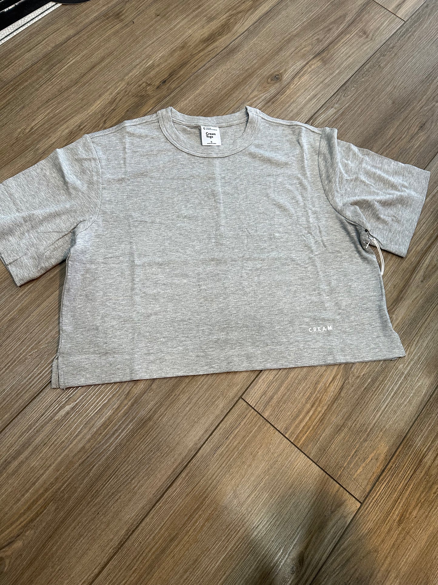 Cream Yoga Karen Oversized Cropped Tee