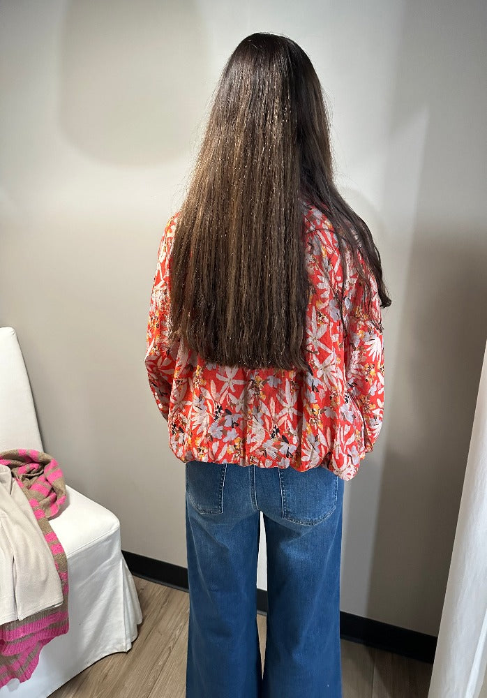 Entro Rust Floral Top