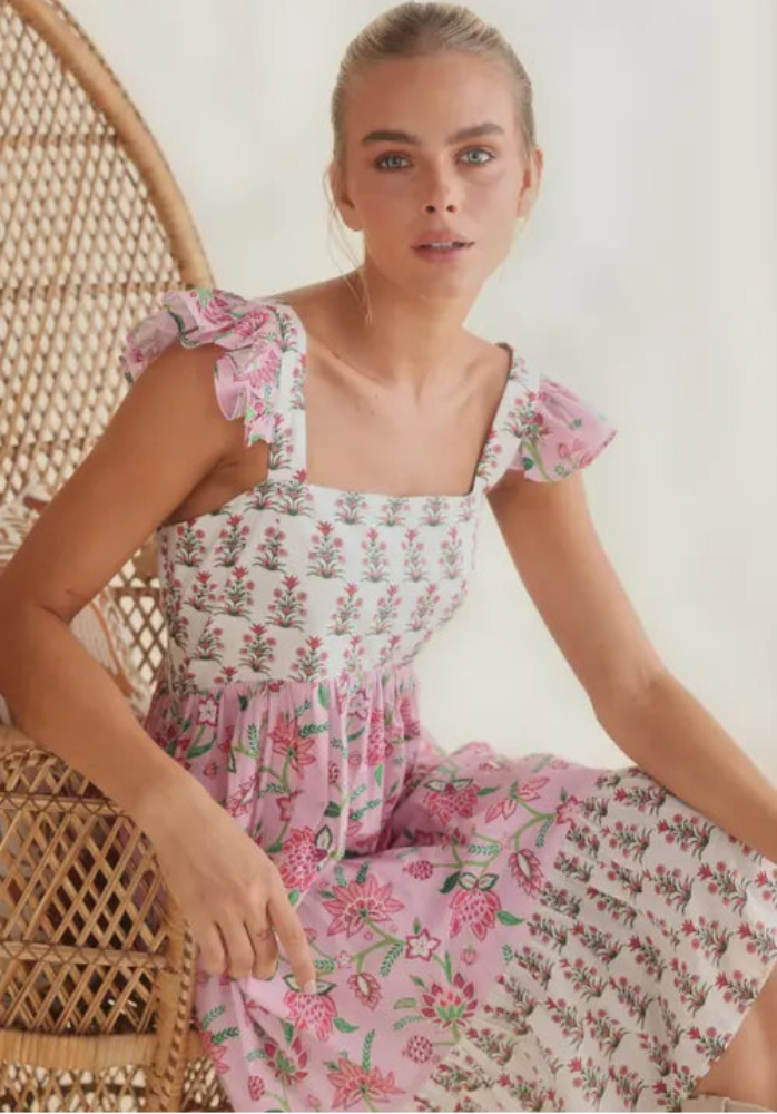 Zoe Dress in Strawberry Fields