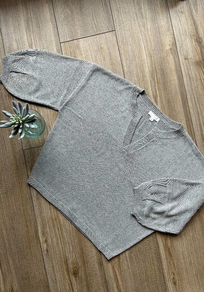All:Row Heather Grey Knit Sweater