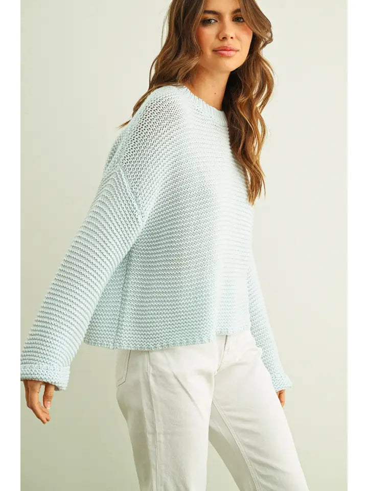 Powder Blue Knit Sweater