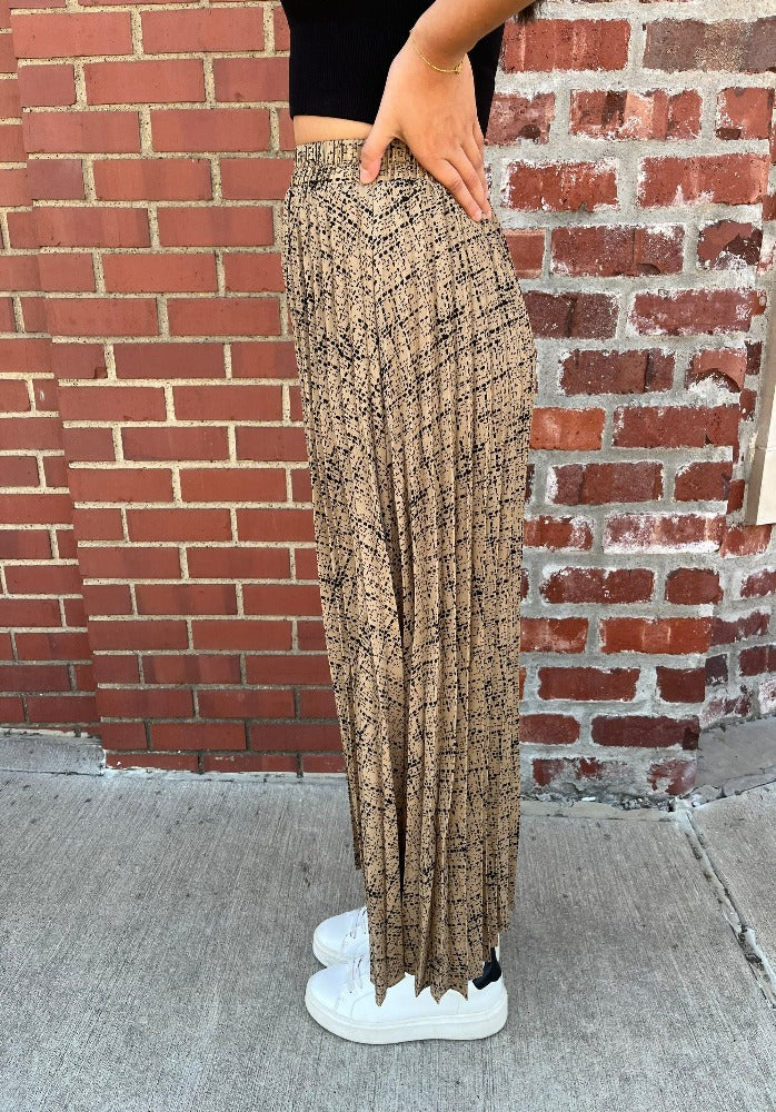 Grade & Gather Printed Pleat Midi Skirt