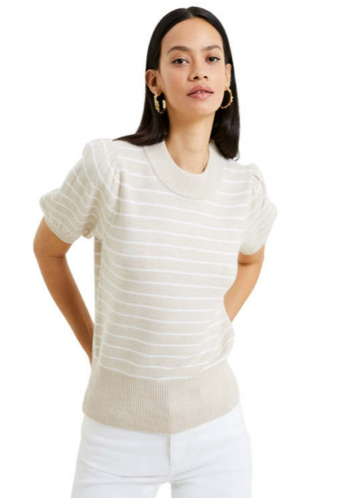 French Connection Babysoft Short Puff Sleeve Top