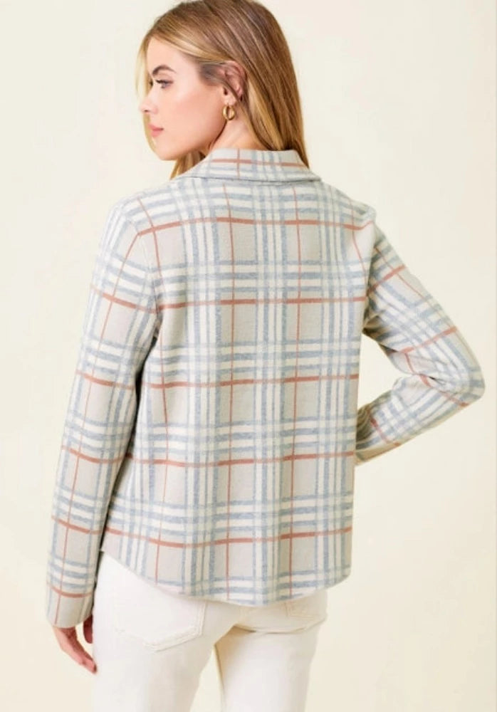 Mystree Cropped Flannel Shacket