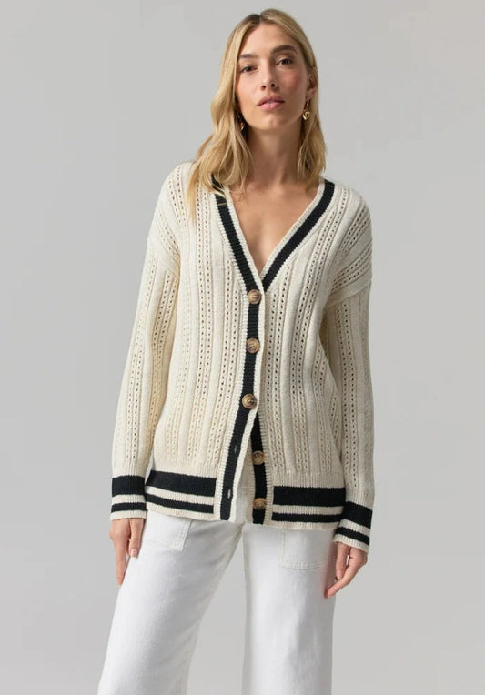 Sanctuary Sport Stripe Cardi Eco Natural