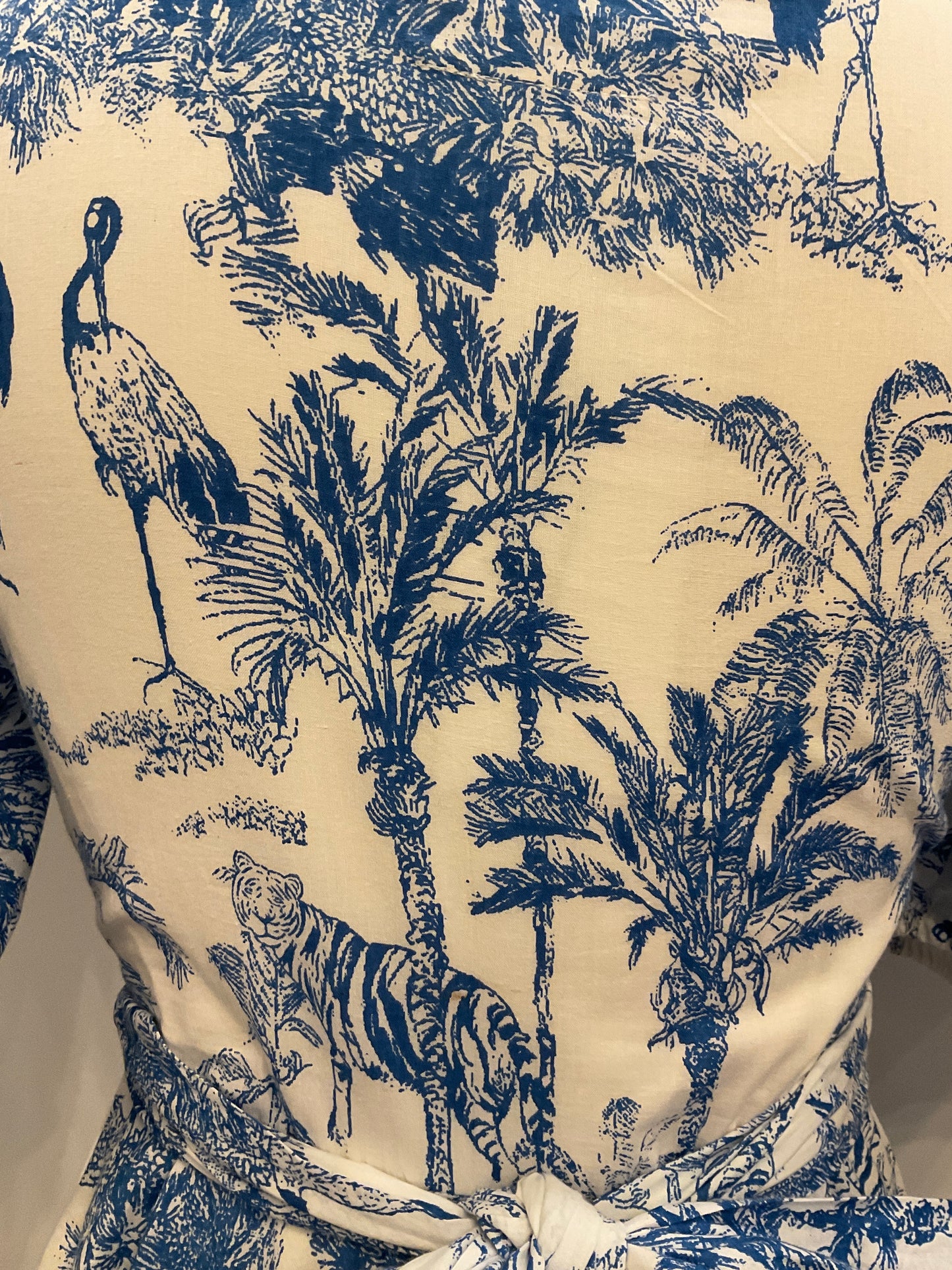 Guadalupe Meredith Ikat Dress Blue