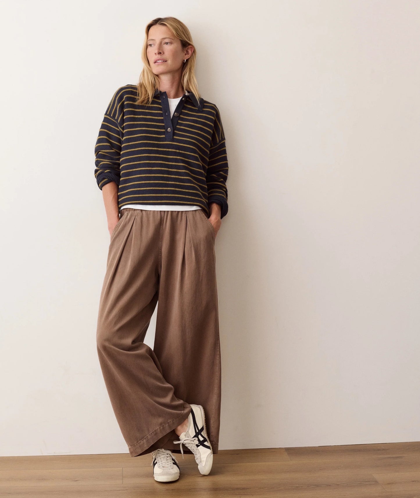 Marine Layer Allison Pleated Wide Leg Trouser