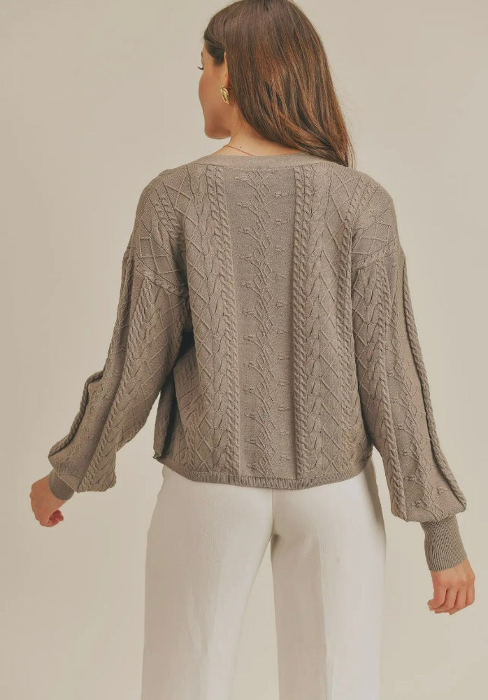 Reset by Jane Knit sweater set taupe