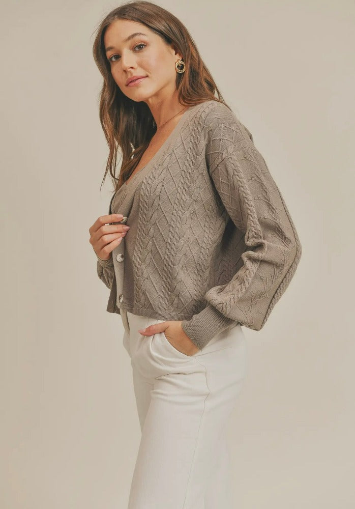 Reset by Jane Knit sweater set taupe