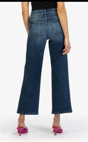 Charlotte High Rise Fab Ab Wide Leg in Resolved Wash