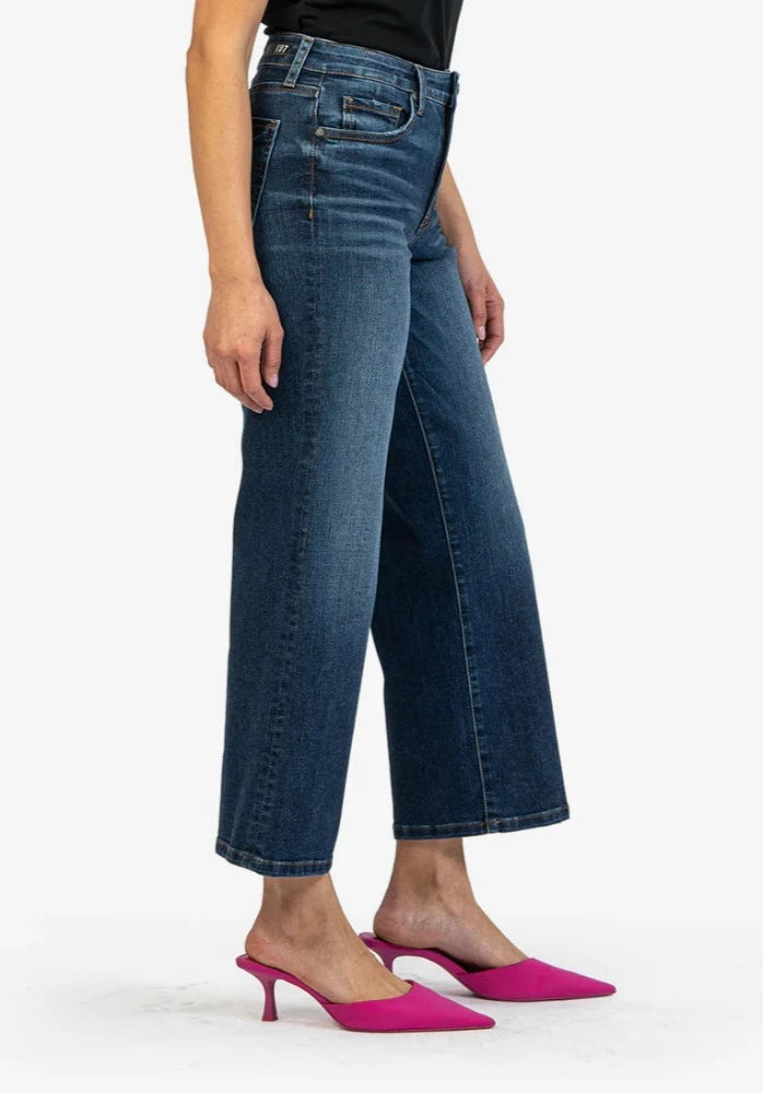 Charlotte High Rise Fab Ab Wide Leg in Resolved Wash