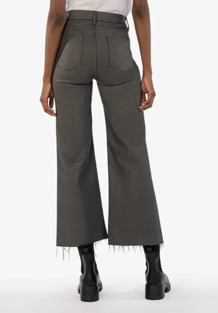 KUT Meg High Rise Wide Leg Grey Coated