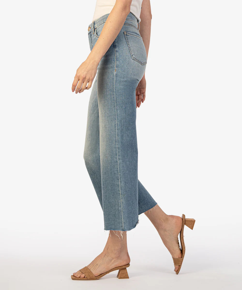 KUT Meg High Rise Ankle Wide Leg(Romantic/Med Wash)