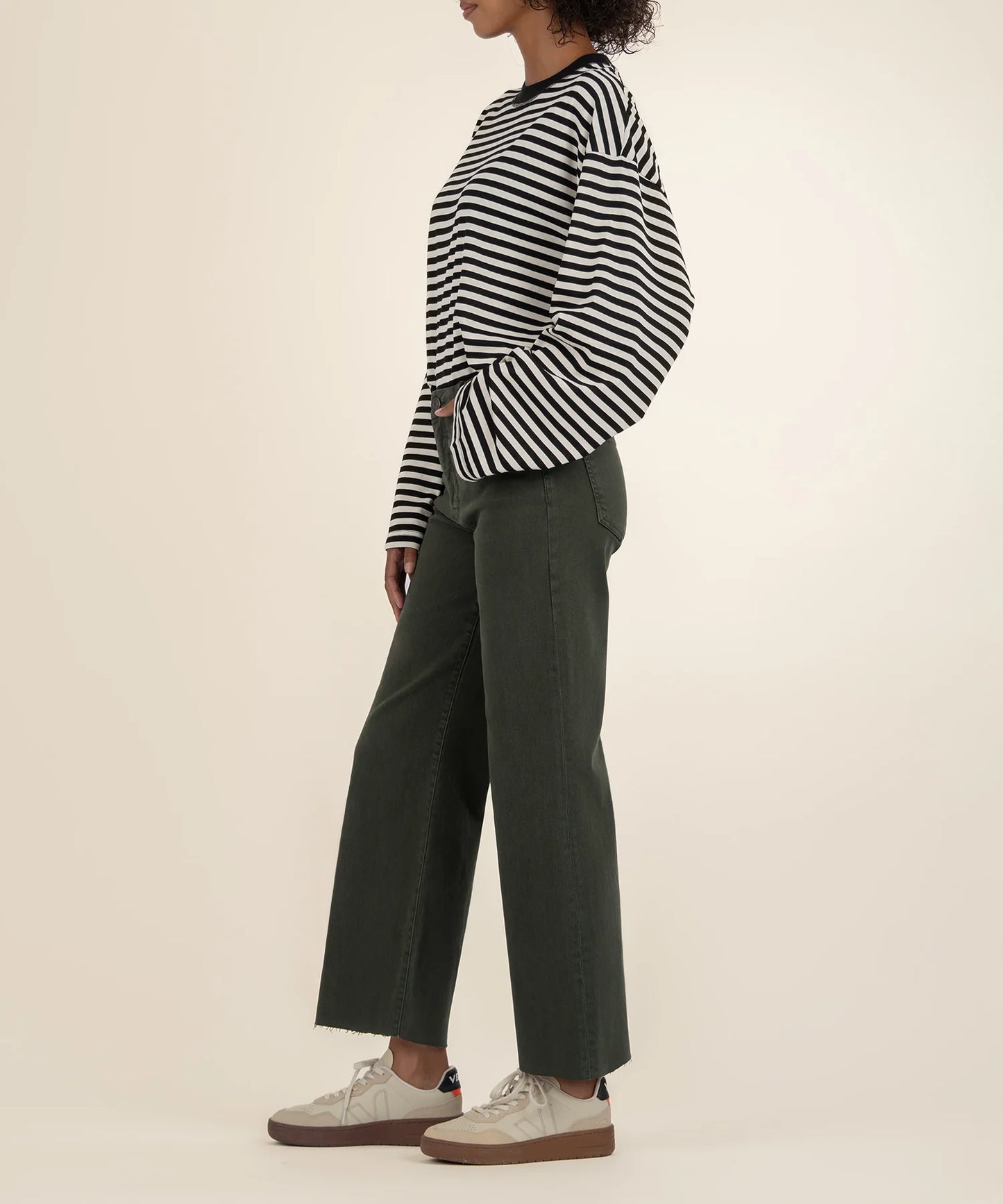 Kut from the Kloth Meg High Rise Fab Ab Wide Leg Sherwood