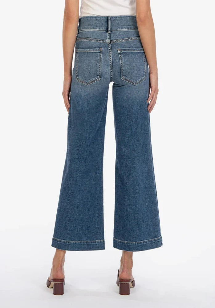 KUT Meg High Rise Wide Leg (Nicety W/Dk Stone Base Wash)