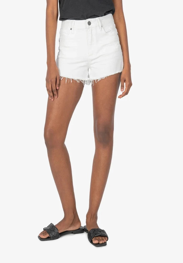 KUT High Rise Jane Shorts (Optic White)