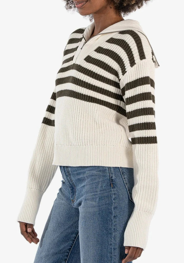 KUT Noley Quarter Zip Sweater