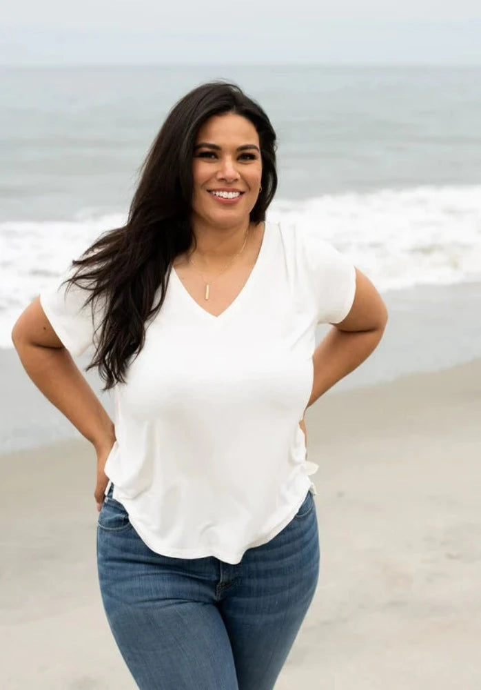 Able Meghan Drapey V-Neck Tee