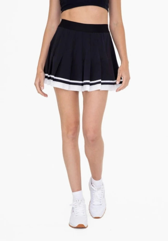 Mono B Stripe Pleated Tennis Skirt