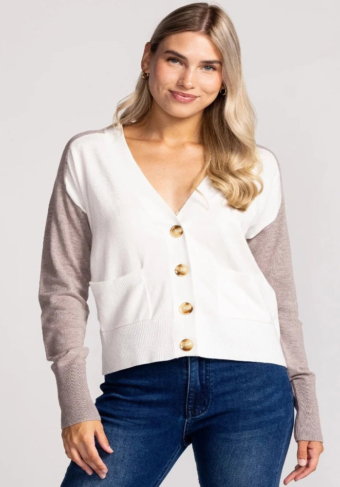 Penelope White/beige Cardi
