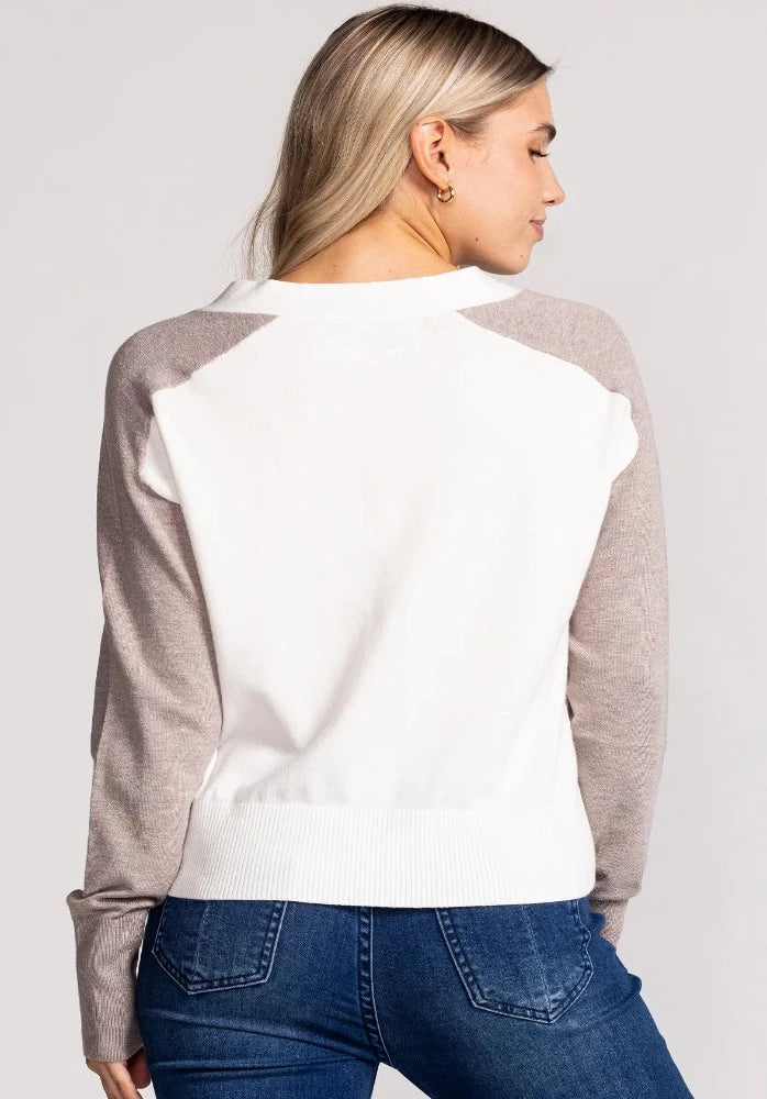 Penelope White/beige Cardi