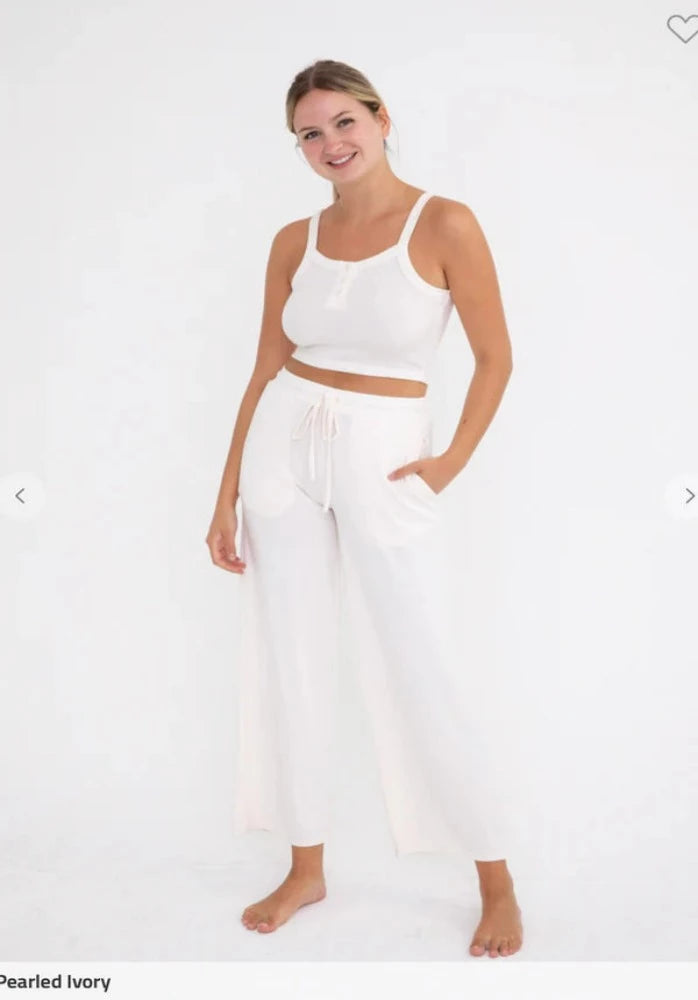 Mono B Brushed Wide Leg Lounge Pant